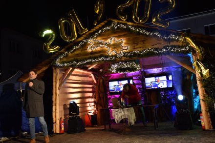 Przewodniczący Rady Miasta Janusz Podżorski i DJ Adam